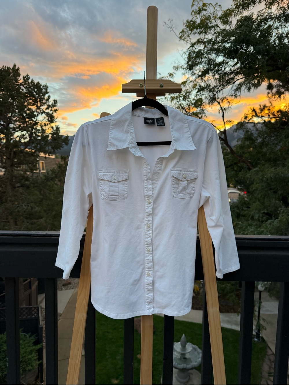 Y2K Mossimo 3/4 Sleeve White Blouse